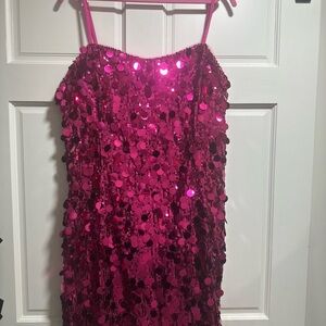 Pink Sequin Dress